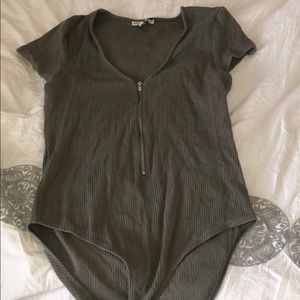 NWOT army green body suit size large